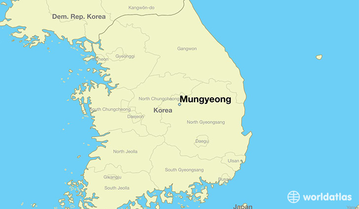 map showing the location of Mungyeong
