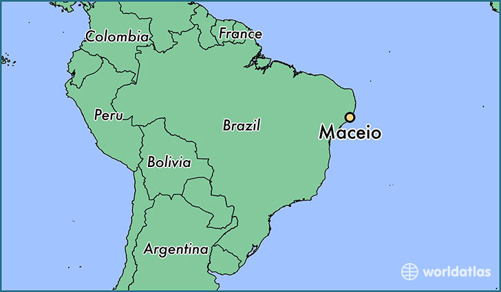 map showing the location of Maceio
