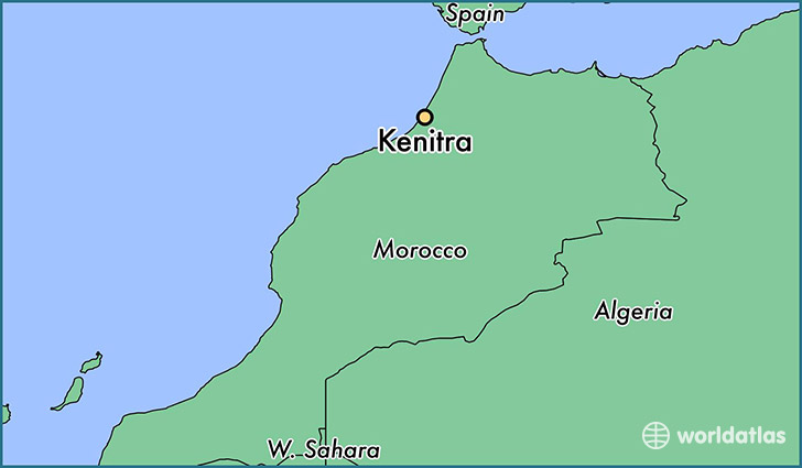 map showing the location of Kenitra