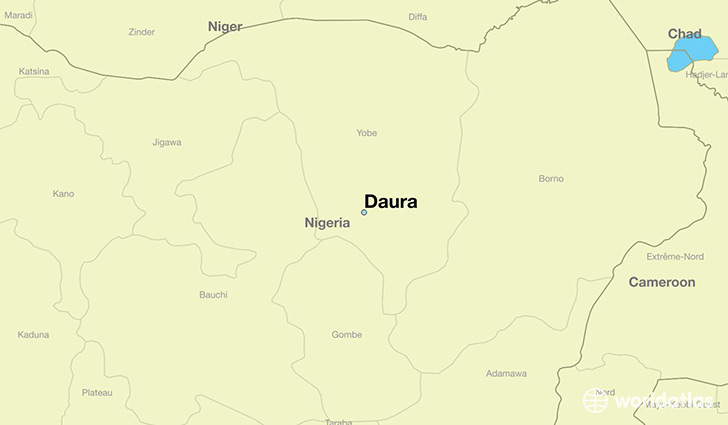 map showing the location of Daura