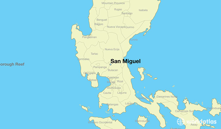 map showing the location of San Miguel
