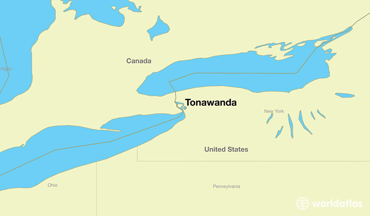 map showing the location of Tonawanda