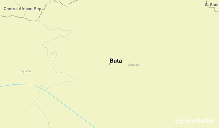 map showing the location of Buta