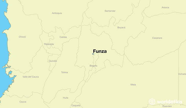map showing the location of Funza