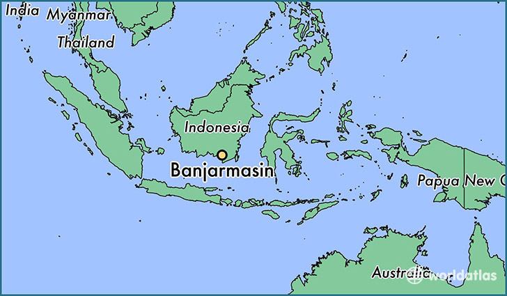 map showing the location of Banjarmasin