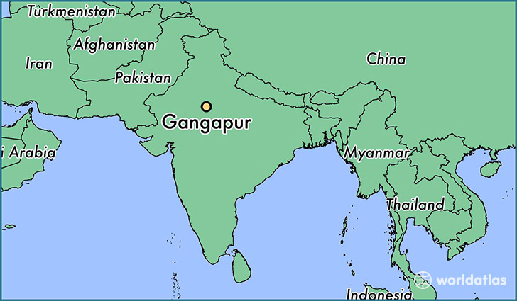 map showing the location of Gangapur