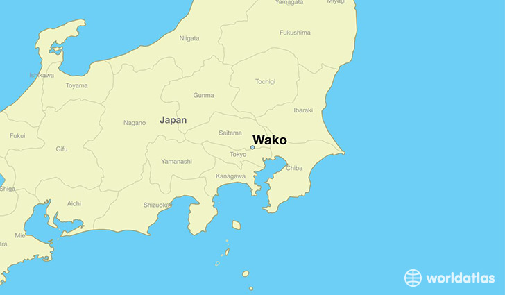 map showing the location of Wako