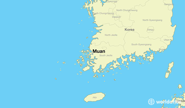 map showing the location of Muan
