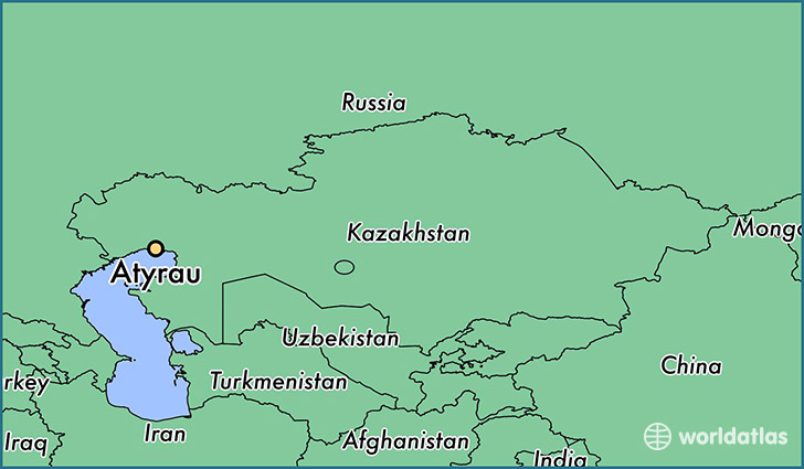 map showing the location of Atyrau