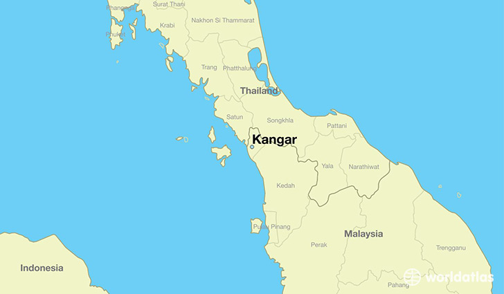 map showing the location of Kangar