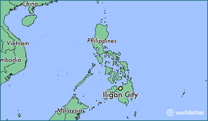 map showing the location of Iligan City