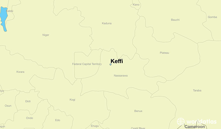 map showing the location of Keffi