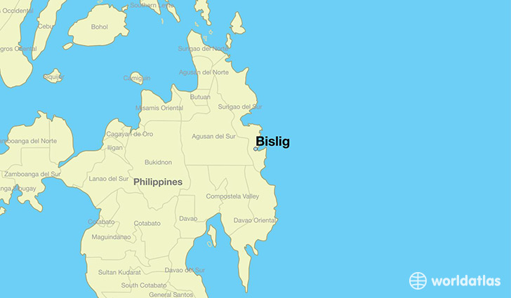 map showing the location of Bislig