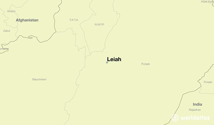 map showing the location of Leiah