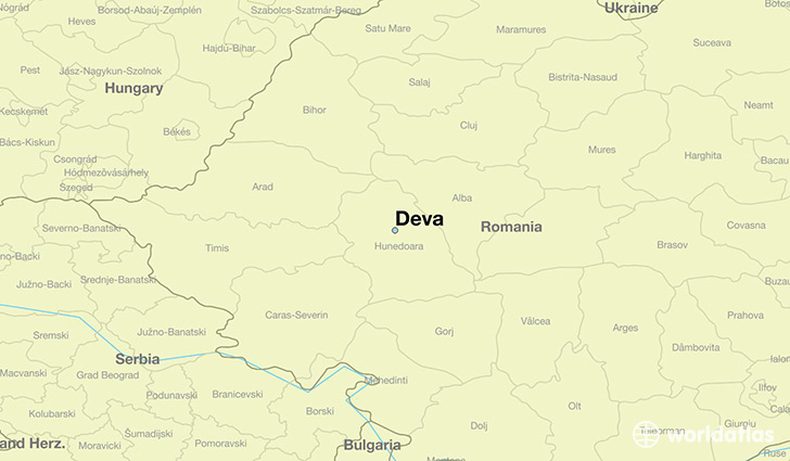 map showing the location of Deva