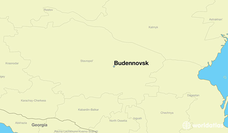map showing the location of Budennovsk