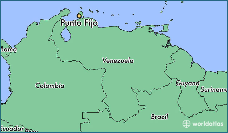 map showing the location of Punto Fijo