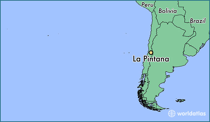 map showing the location of La Pintana