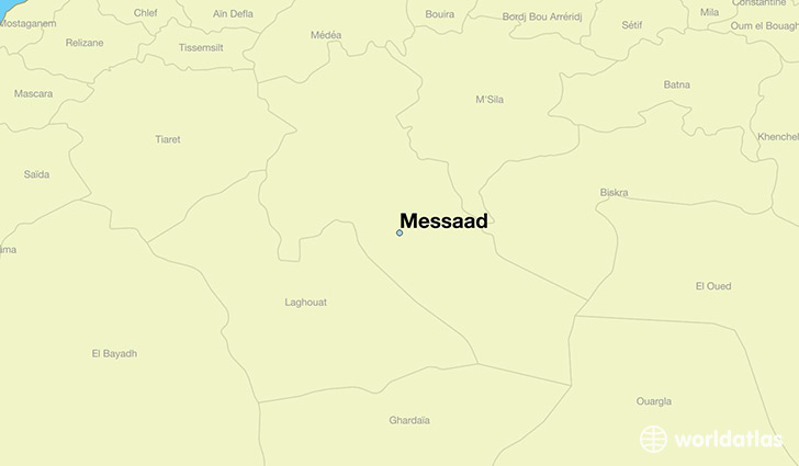 map showing the location of Messaad