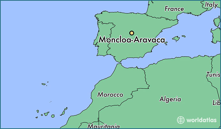 map showing the location of Moncloa-Aravaca