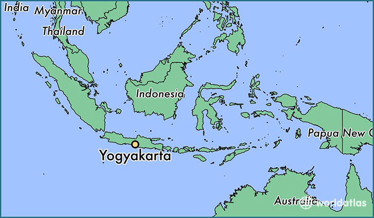 map showing the location of Yogyakarta