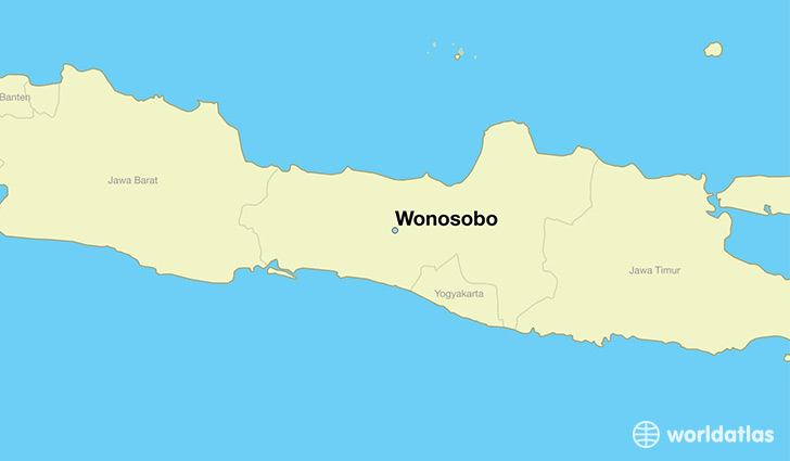 map showing the location of Wonosobo