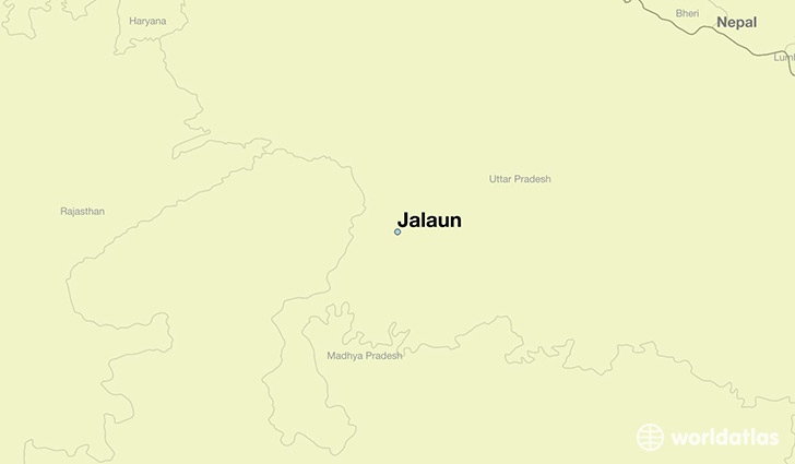 map showing the location of Jalaun
