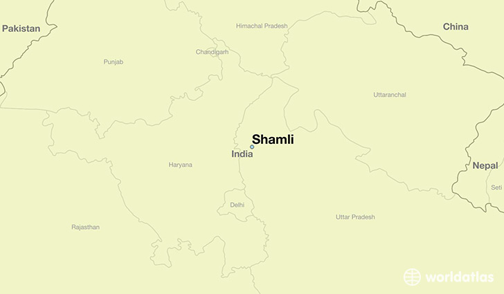map showing the location of Shamli