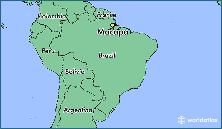 map showing the location of Macapa