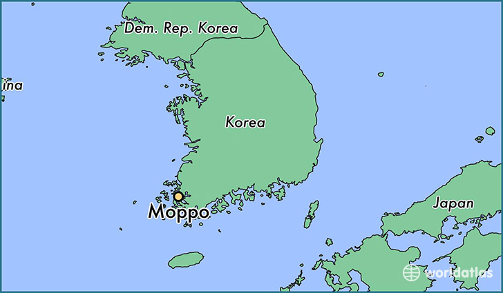 map showing the location of Moppo