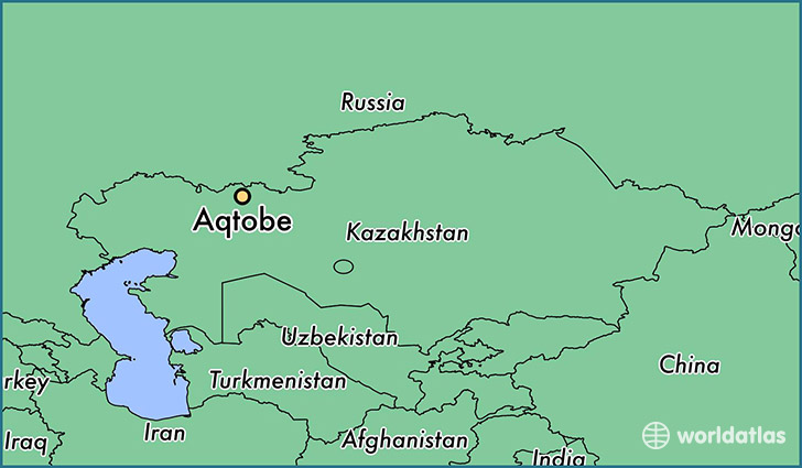 map showing the location of Aqtobe