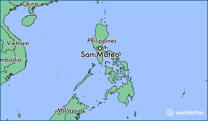 map showing the location of San Mateo