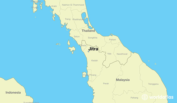 map showing the location of Jitra