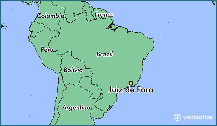 map showing the location of Juiz de Fora