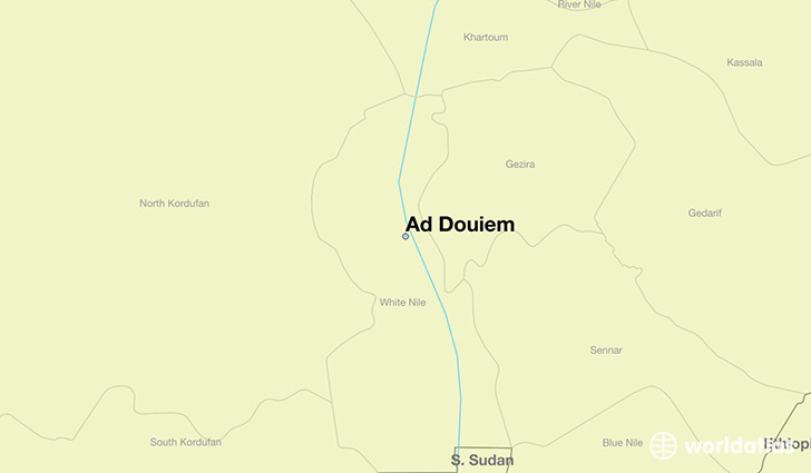 map showing the location of Ad Douiem