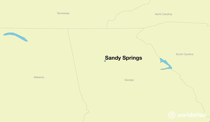 map showing the location of Sandy Springs