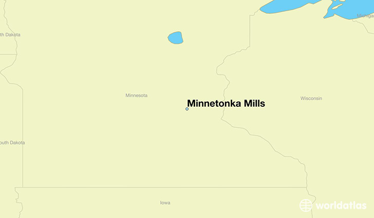 map showing the location of Minnetonka Mills