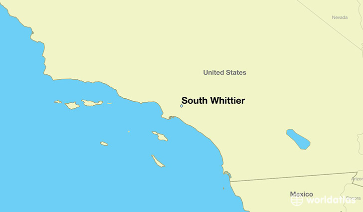 map showing the location of South Whittier