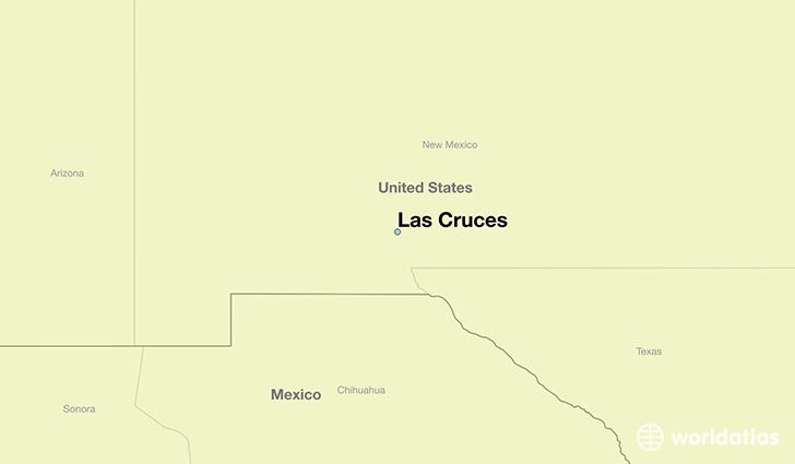 map showing the location of Las Cruces