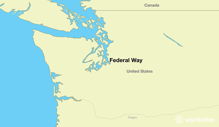 map showing the location of Federal Way
