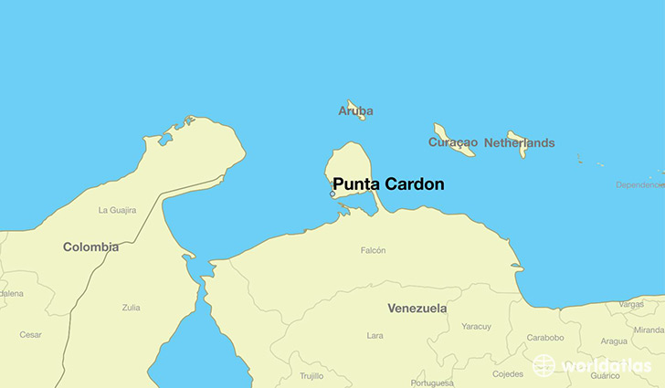 map showing the location of Punta Cardon