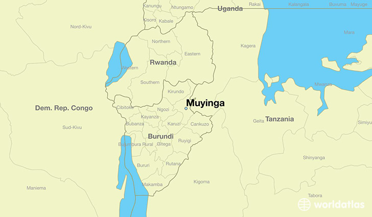 map showing the location of Muyinga