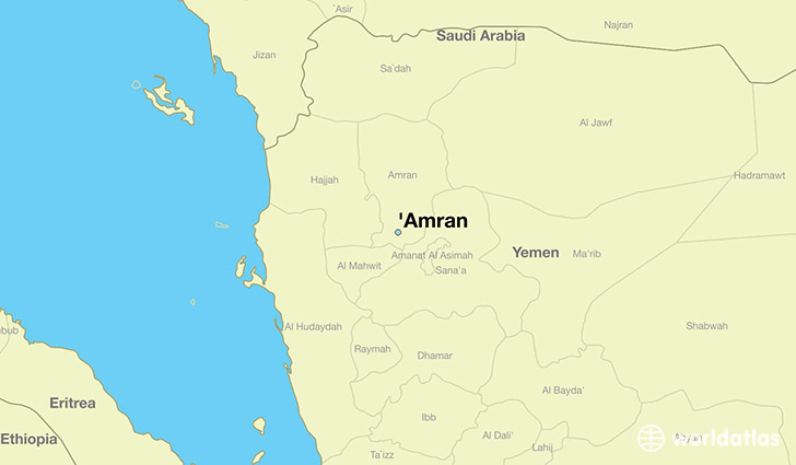 map showing the location of 'Amran