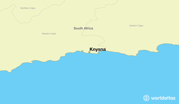 map showing the location of Knysna