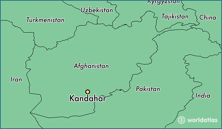 map showing the location of Kandahar