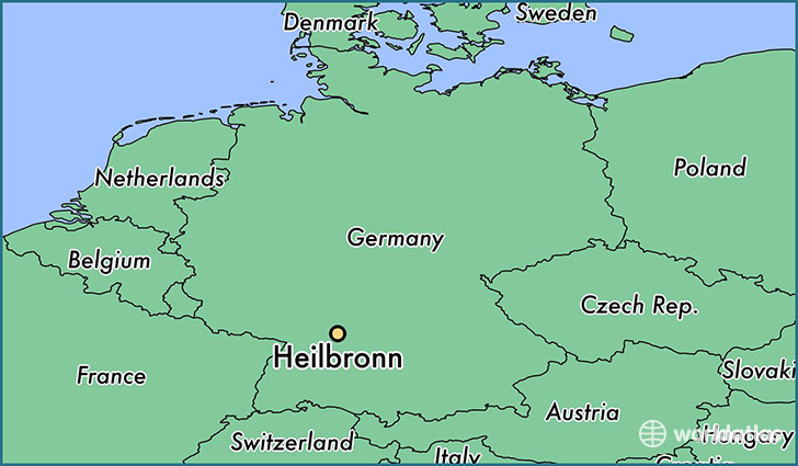 map showing the location of Heilbronn