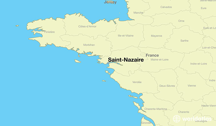 map showing the location of Saint-Nazaire