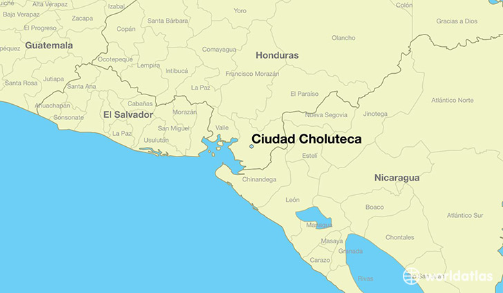map showing the location of Ciudad Choluteca