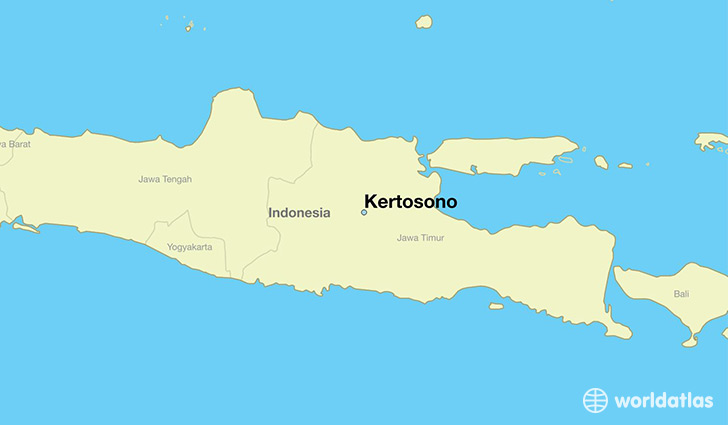 map showing the location of Kertosono