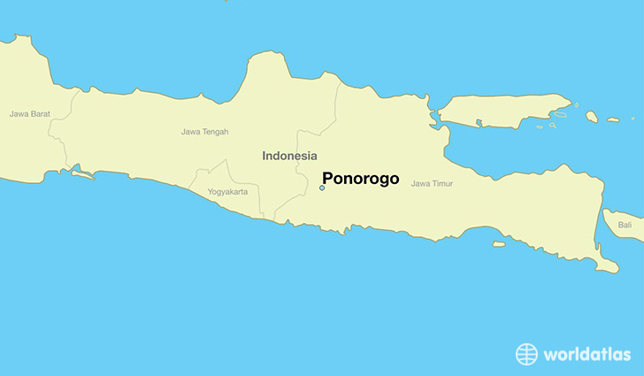 map showing the location of Ponorogo
